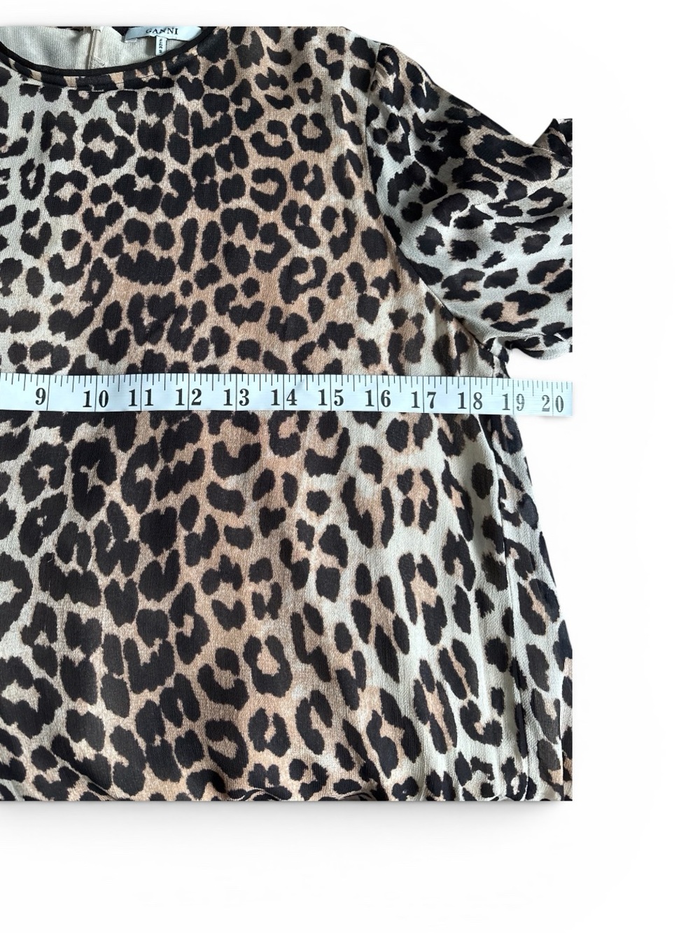 GANNI
MULLIN GEORGETTE TOP - LEOPARD Minor Flaws* - Picture 11 of 16